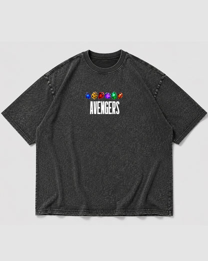 Oversized Avengers tee - Acid washed -Limited edition