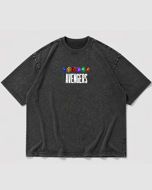 Oversized Avengers tee - Acid washed -Limited edition