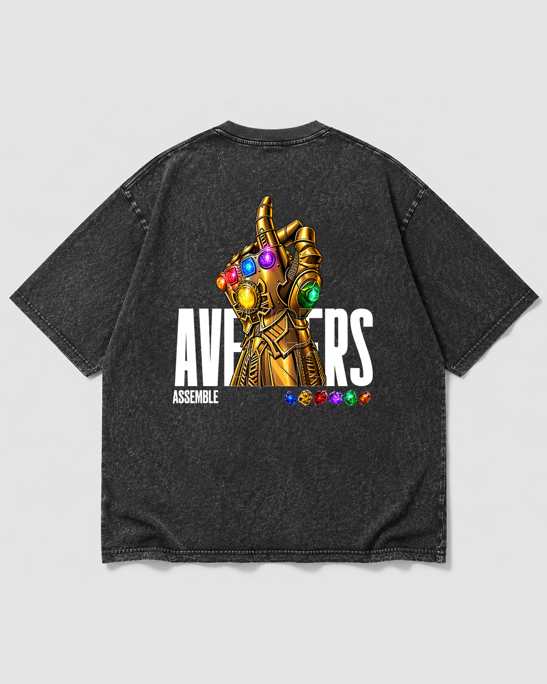 Oversized Avengers tee - Acid washed -Limited edition