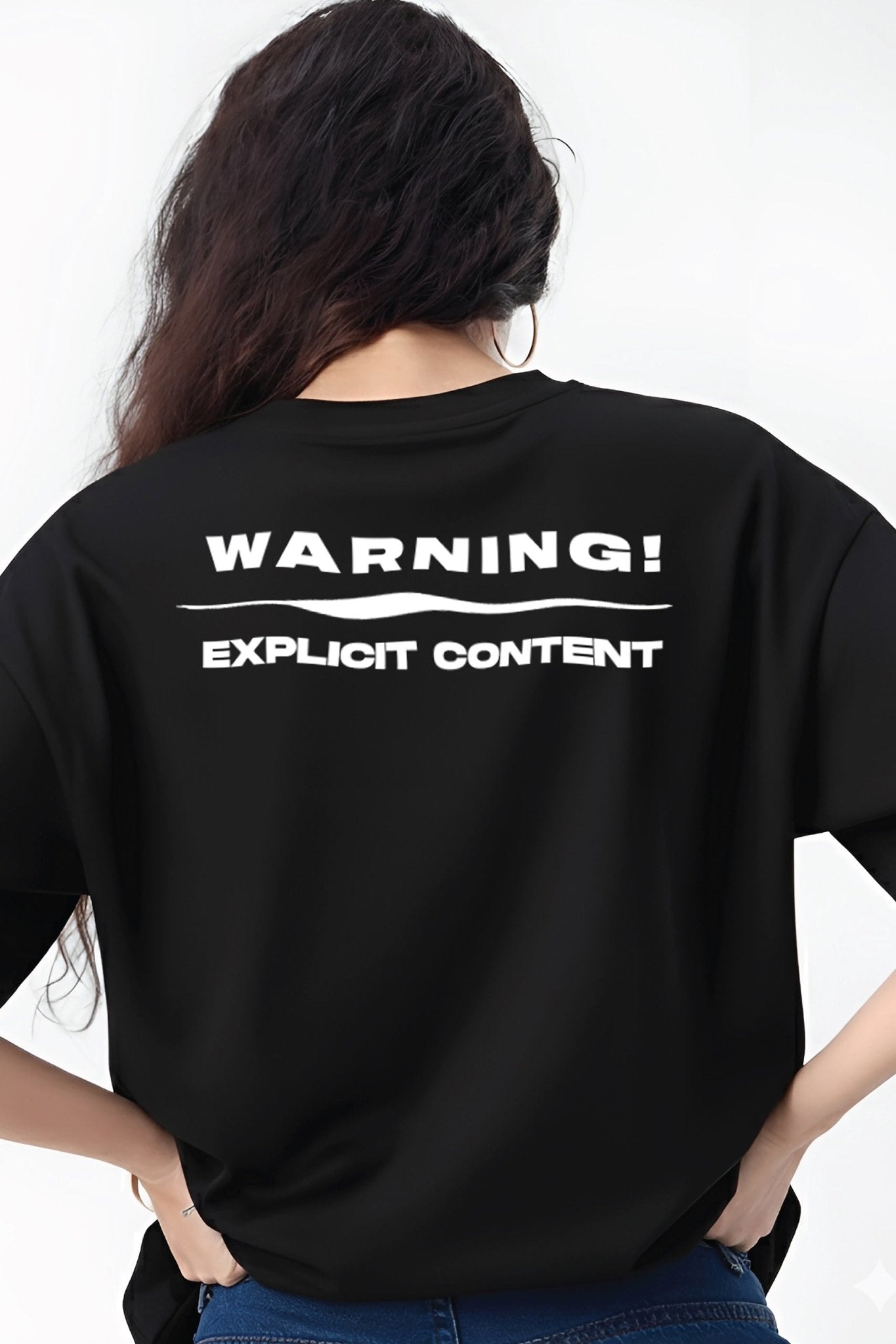 Unisex oversized black t-shirt 350 GSM drop - shoulder – Blue Nova India