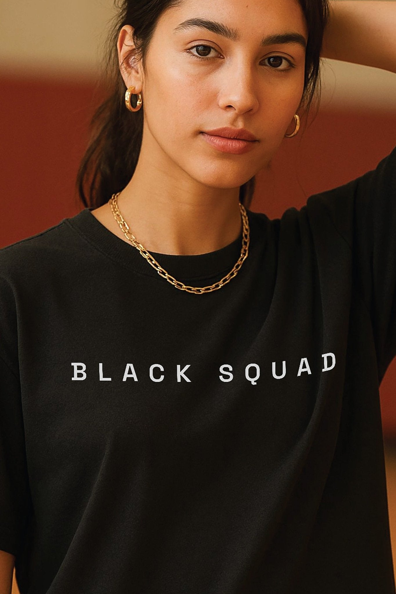 Unisex oversized black t-shirt 350 GSM drop - shoulder – Blue Nova India